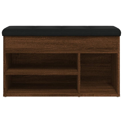 Skobänk brun ek 82x32x45,5 cm konstruerat trä