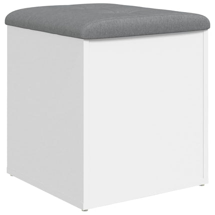 Förvaringsbänk vit 42x42x45 cm konstruerat trä