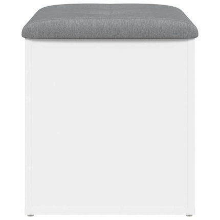Förvaringsbänk vit 42x42x45 cm konstruerat trä