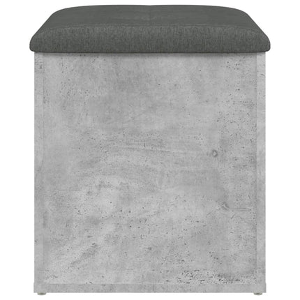 Förvaringsbänk betonggrå 42x42x45 cm konstruerat trä