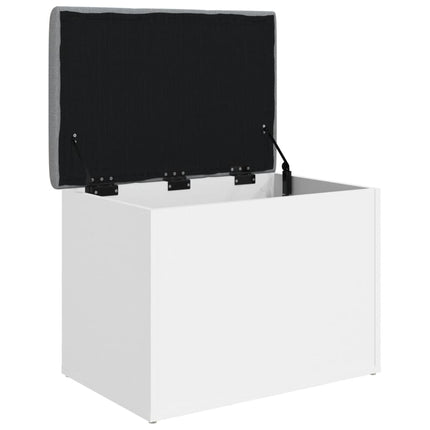 Förvaringsbänk vit 62x42x45 cm konstruerat trä