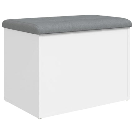 Förvaringsbänk vit 62x42x45 cm konstruerat trä