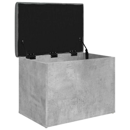 Förvaringsbänk betonggrå 62x42x45 cm konstruerat trä