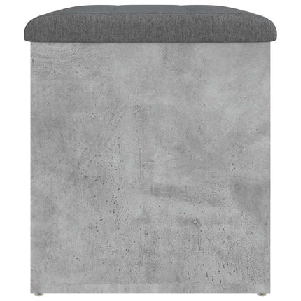 Förvaringsbänk betonggrå 62x42x45 cm konstruerat trä