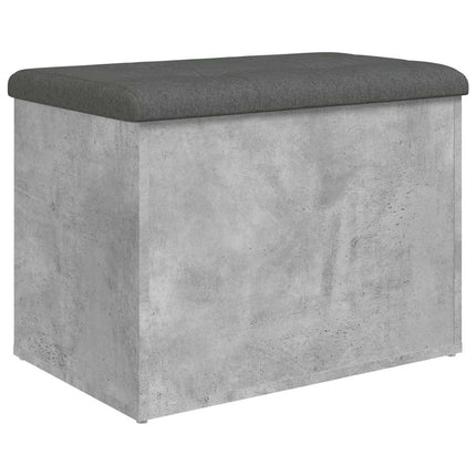 Förvaringsbänk betonggrå 62x42x45 cm konstruerat trä
