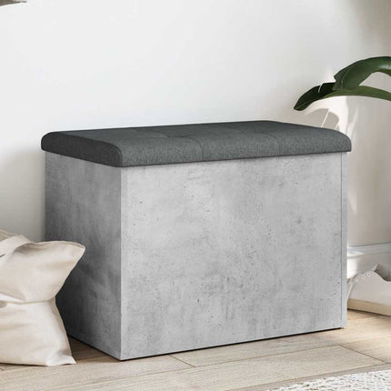 Förvaringsbänk betonggrå 62x42x45 cm konstruerat trä