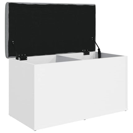 Förvaringsbänk vit 82x42x45 cm konstruerat trä