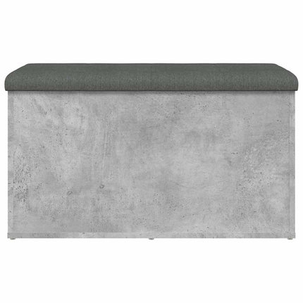 Förvaringsbänk betonggrå 82x42x45 cm konstruerat trä