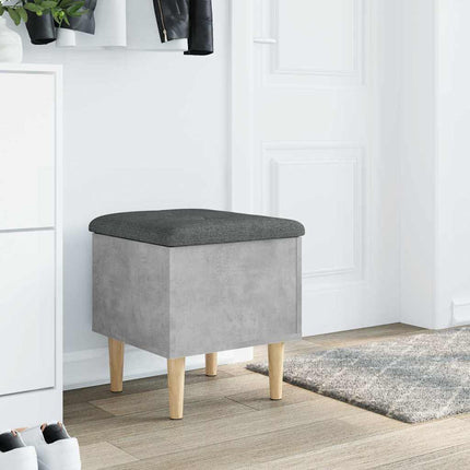 Förvaringsbänk betonggrå 42x42x46 cm konstruerat trä