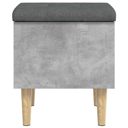Förvaringsbänk betonggrå 42x42x46 cm konstruerat trä