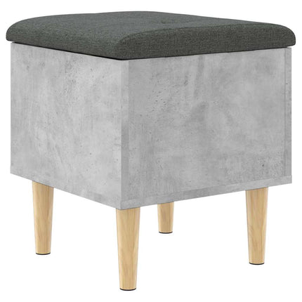 Förvaringsbänk betonggrå 42x42x46 cm konstruerat trä