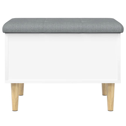 Förvaringsbänk vit 62x42x46 cm konstruerat trä