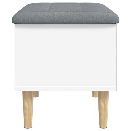 Förvaringsbänk vit 62x42x46 cm konstruerat trä