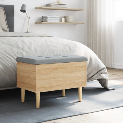 Förvaringsbänk sonoma-ek 62x42x46 cm konstruerat trä