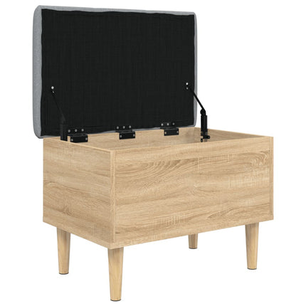 Förvaringsbänk sonoma-ek 62x42x46 cm konstruerat trä
