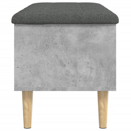 Förvaringsbänk betonggrå 82x42x46 cm konstruerat trä