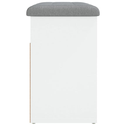 Skobänk vit 62x32x50 cm konstruerat trä