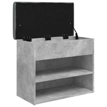 Skobänk betonggrå 62x32x50 cm konstruerat trä