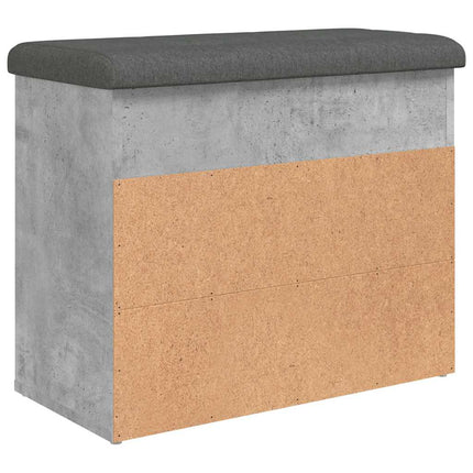 Skobänk betonggrå 62x32x50 cm konstruerat trä