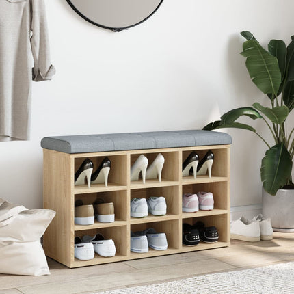 Skobänk Sonoma Ek 82x32x50 cm Konstruerat trä