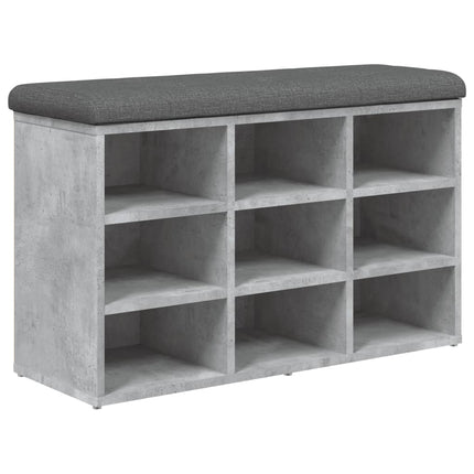 Skobänk betonggrå 82x32x50 cm konstruerat trä