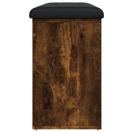 Skobänk rökfärgad ek 102x32x50 cm konstruerat trä