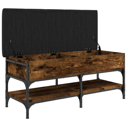 Skobänk rökfärgad ek 102x42x45 cm konstruerat trä