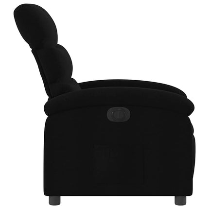 Elektrisk reclinerfåtölj svart tyg