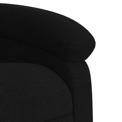 Elektrisk reclinerfåtölj svart tyg