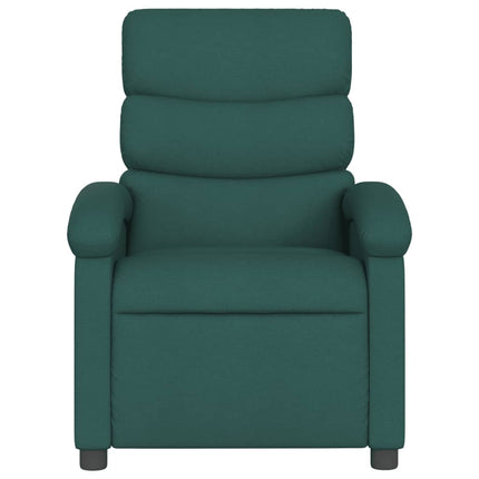 Elektrisk reclinerfåtölj mörkgrön tyg