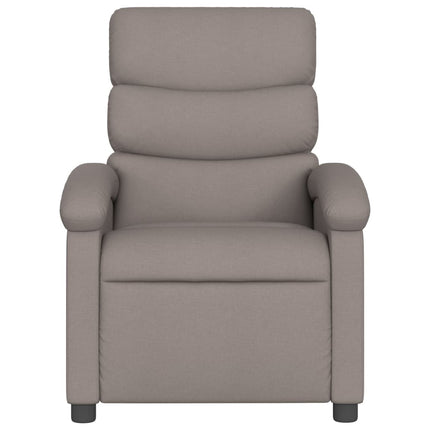 Elektrisk reclinerfåtölj taupe tyg