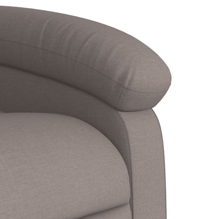 Elektrisk reclinerfåtölj taupe tyg