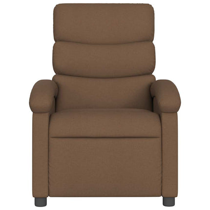 Elektrisk massagefåtölj brun tyg