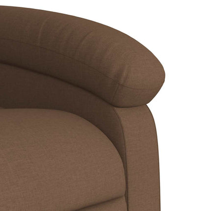 Elektrisk massagefåtölj brun tyg