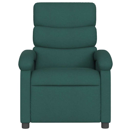 Elektrisk massagefåtölj mörkgrön tyg