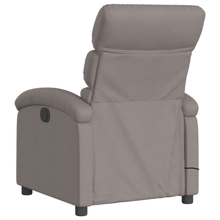 Elektrisk massagefåtölj taupe tyg