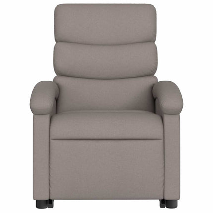 Elektrisk massagefåtölj med uppresningshjälp taupe tyg