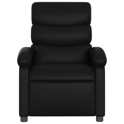 Elektrisk reclinerfåtölj svart konstläder