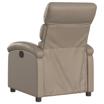 Elektrisk reclinerfåtölj cappuccino konstläder