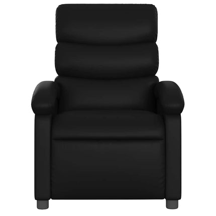 Elektrisk massagefåtölj svart konstläder
