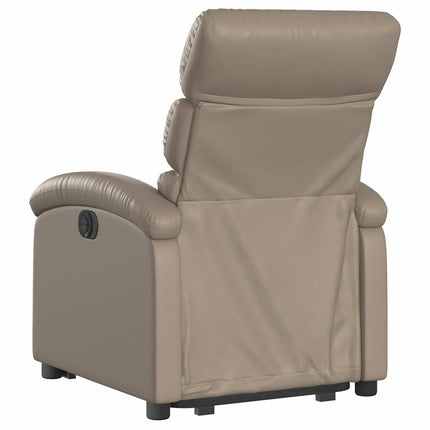 Reclinerfåtölj med uppresningshjälp cappuccino konstläder