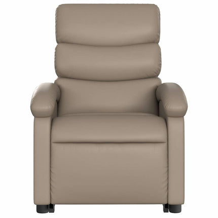 Reclinerfåtölj med uppresningshjälp cappuccino konstläder