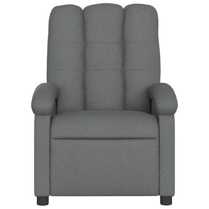 Elektrisk reclinerfåtölj mörkgrå tyg