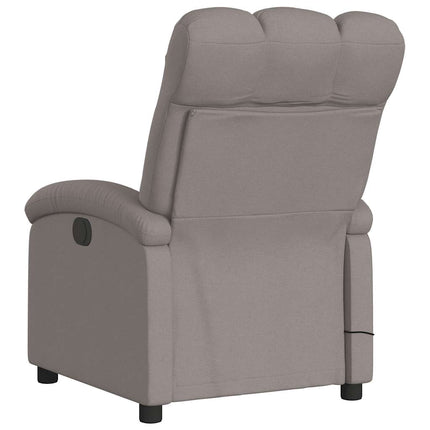 Elektrisk massagefåtölj taupe tyg