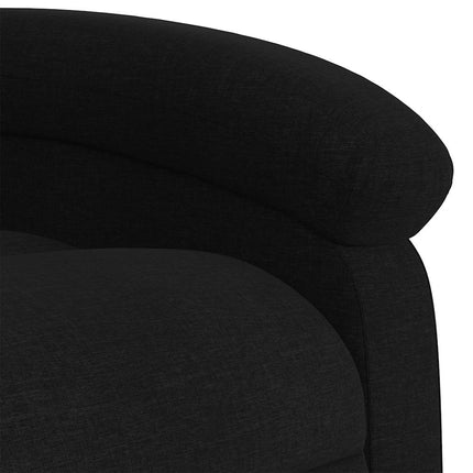 Elektrisk massagefåtölj med uppresningshjälp svart tyg