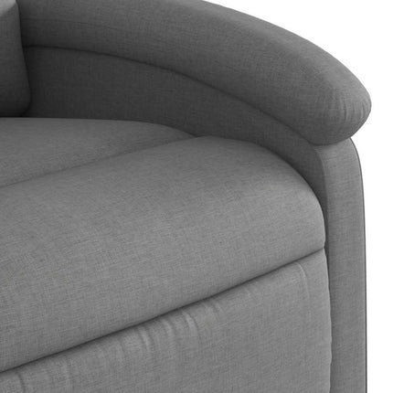 Elektrisk reclinerfåtölj mörkgrå tyg