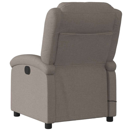 Elektrisk massagefåtölj taupe tyg