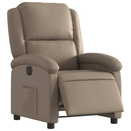 Elektrisk reclinerfåtölj cappuccino konstläder