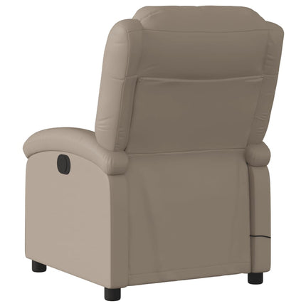 Elektrisk massagefåtölj cappuccino konstläder