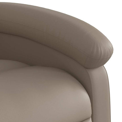 Reclinerfåtölj med uppresningshjälp cappuccino konstläder